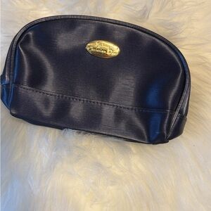 Dior Black Cosmetic Bag with Gold Logo